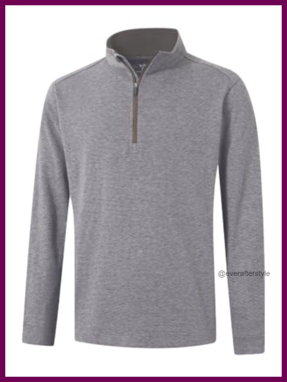 Men's Herringbone Quarter Zip Golf Pullover Moisture Wicking